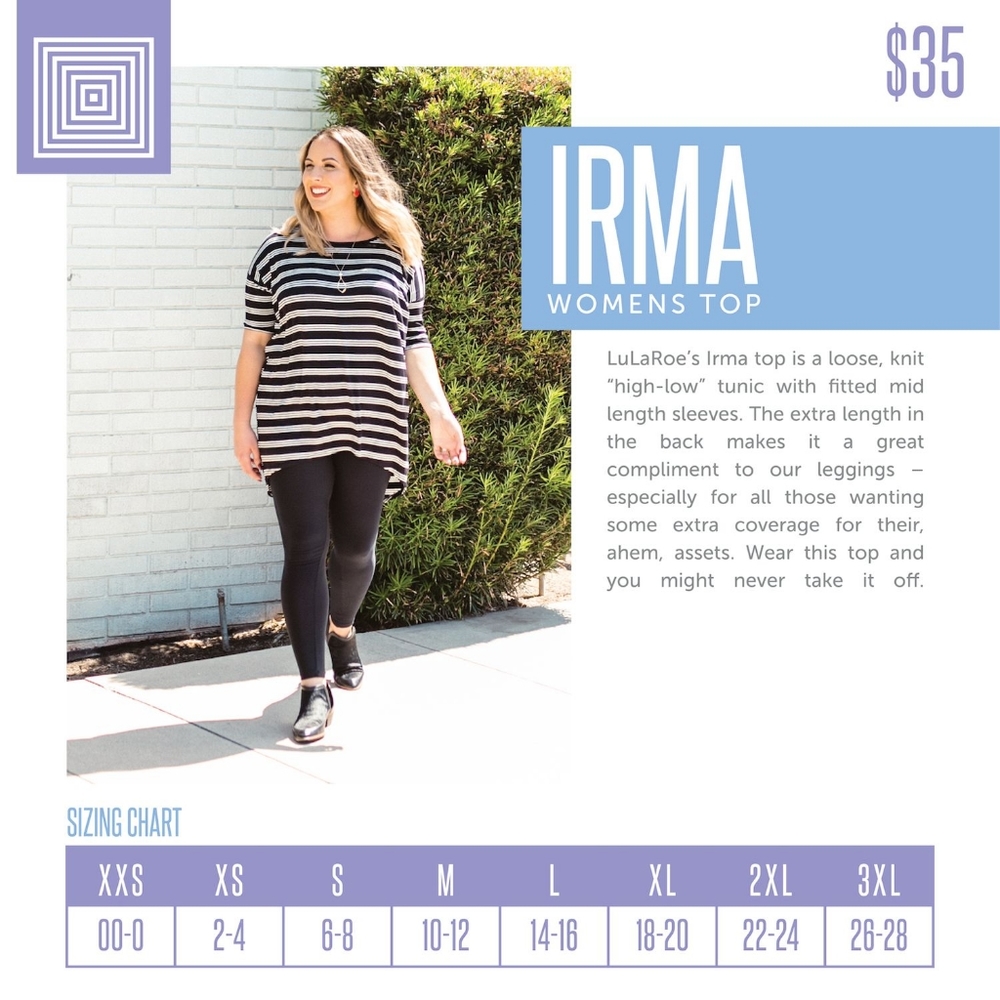 NWT Lularoe Striped Irma Tunic Top - Picture 10 of 11